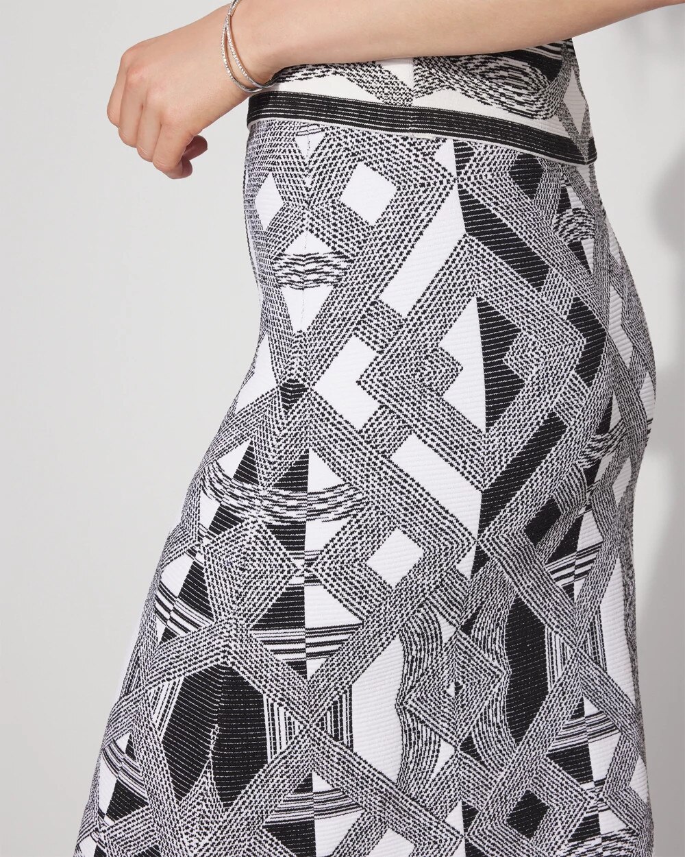 White House Black Market Geometric Jacquard Sweater Skirt
